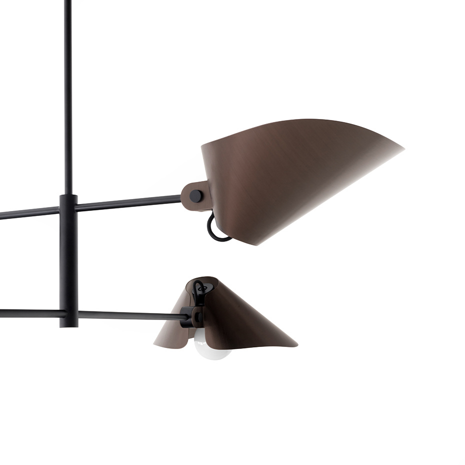 Bonnet Ljuskrona SC91 H40cm Bronzed & Black