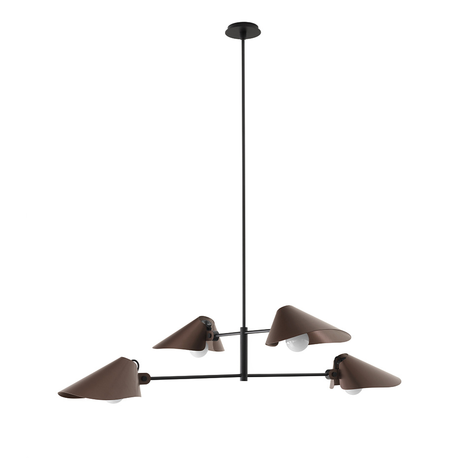 Bonnet Ljuskrona SC93 H140cm Bronzed & Black