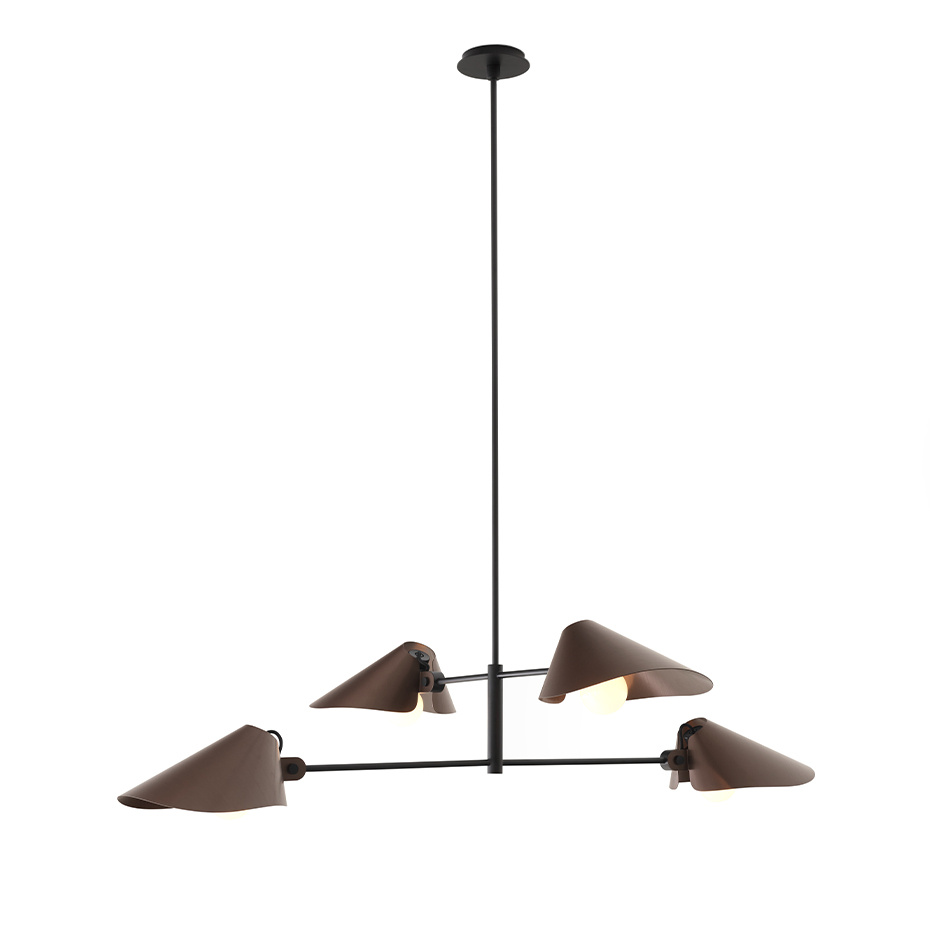 Bonnet Ljuskrona SC93 H140cm Bronzed & Black