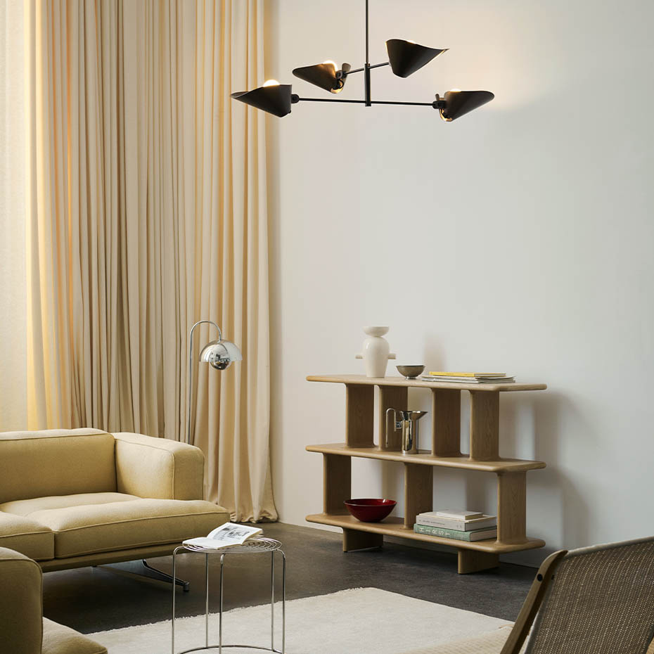 Bonnet Ljuskrona SC93 H140cm Bronzed & Black