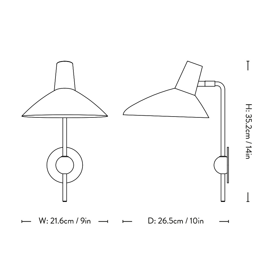 Tripod Vägglampa HM12 Matt Black