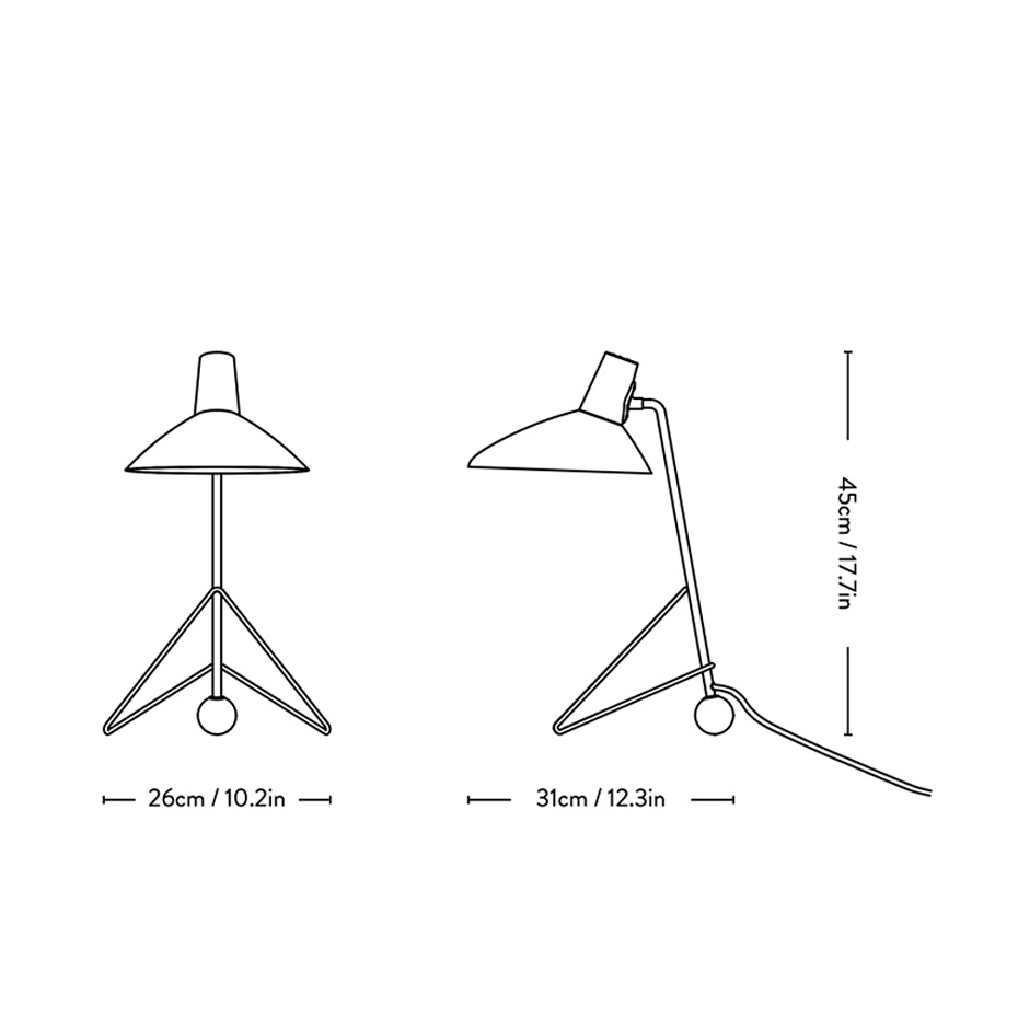 Tripod Bordslampa HM9 Matt White