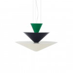 Gio Pendel LN14 Ø60cm Signal Green & Deep Blue & Ecru White Gio Pendel LN14 Ø60cm Signal Green & Deep Blue & Ecru White