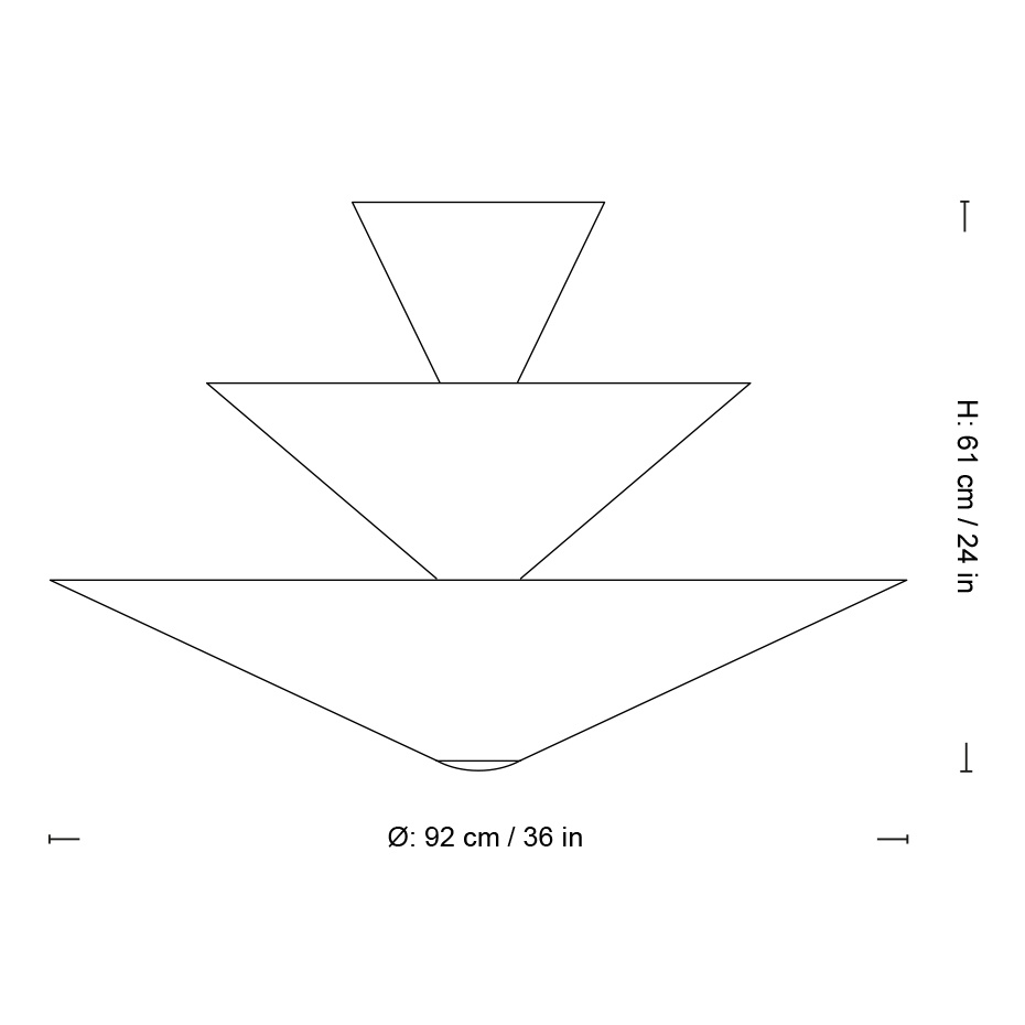 Gio Pendel LN15 Ø92cm Signal Green & Deep Blue & Ecru White