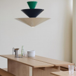 Gio Pendel LN15 Ø92cm Signal Green & Deep Blue & Ecru White Gio Pendel LN15 Ø92cm Signal Green & Deep Blue & Ecru White