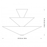 Gio Pendel LN15 Ø92cm Vermilion Red & Dark Burgundy & Ecru White Gio Pendel LN15 Ø92cm Vermilion Red & Dark Burgundy & Ecru White