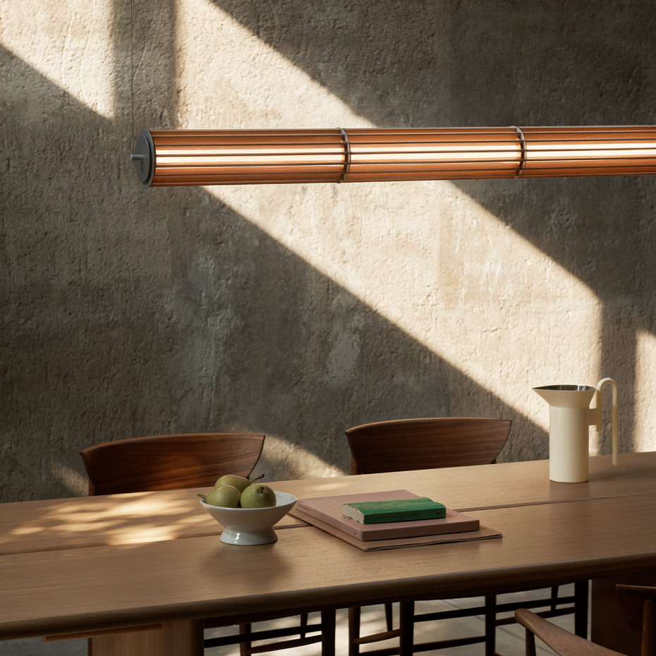 Numbra Pendel TY1 Lacquered Oak & Tumbled Aluminium