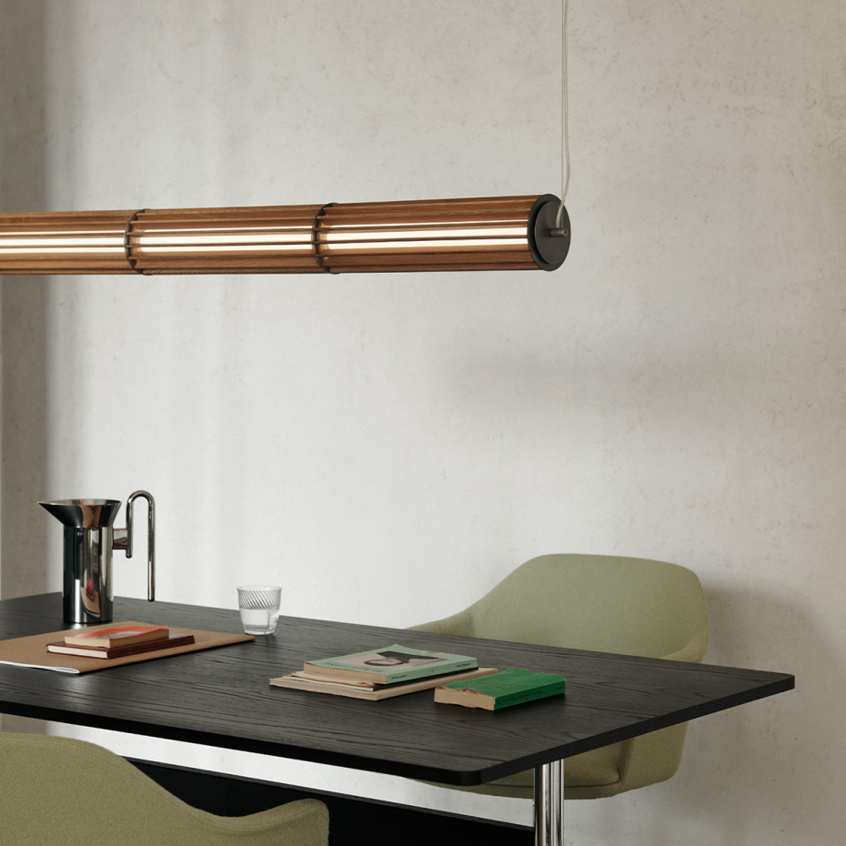 Numbra Pendel TY1 Lacquered Oak & Tumbled Aluminium