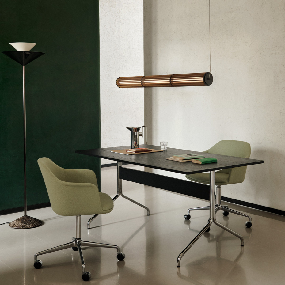 Numbra Pendel TY1 Lacquered Oak & Tumbled Aluminium