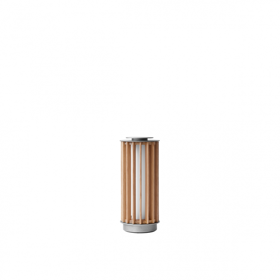 Numbra Bordslampa TY3 Portable Lacquered Oak & Tumbled Aluminium