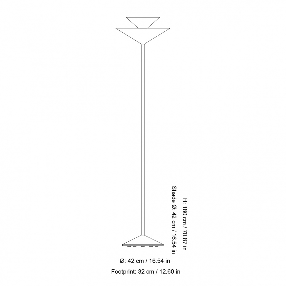 Gio Golvlampa LN28 Emperador Marble & Dark Chrome