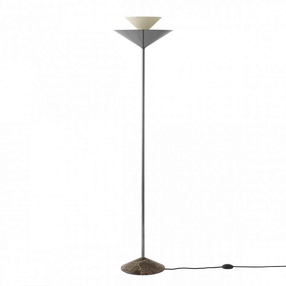 Gio Golvlampa LN28 Emperador Marble & Dark Chrome