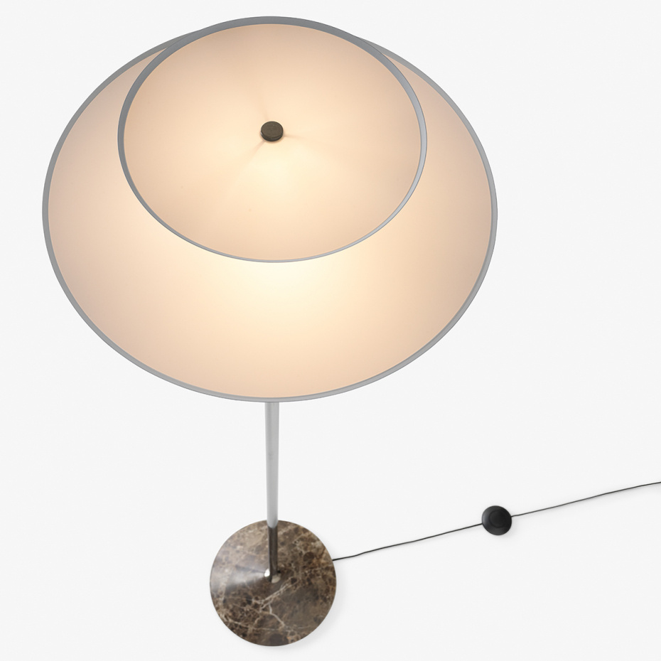 Gio Golvlampa LN28 Emperador Marble & Dark Chrome