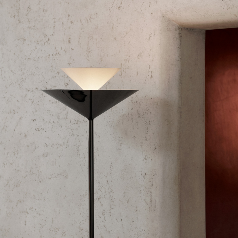 Gio Golvlampa LN28 Emperador Marble & Dark Chrome