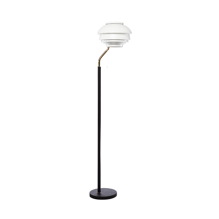 Artek A808 Golvlampa White/Polished Brass
