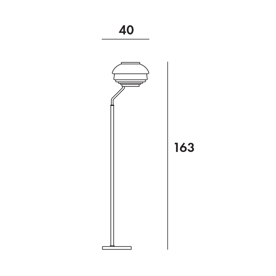 A808 Golvlampa Polished Brass