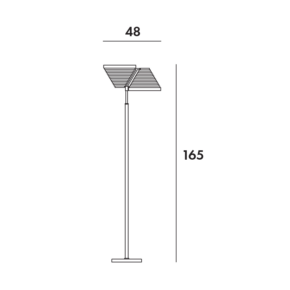 A810 Golvlampa Polished Stainless Steel