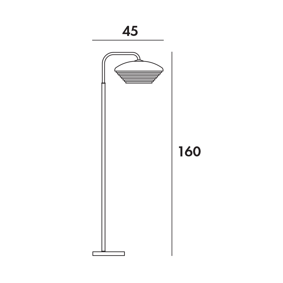 A811 Golvlampa Nickel-Plated