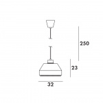 AMA500 Pendel White/Brass-Plated AMA500 Pendel White/Brass-Plated