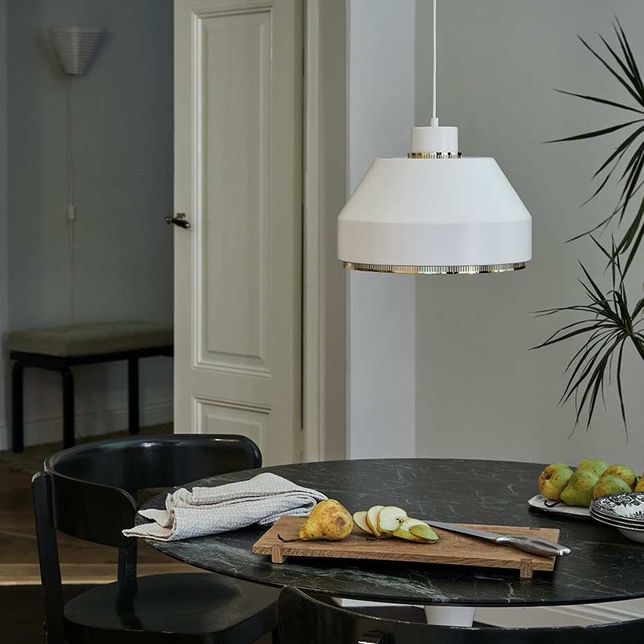 AMA500 Pendel White/Brass-Plated