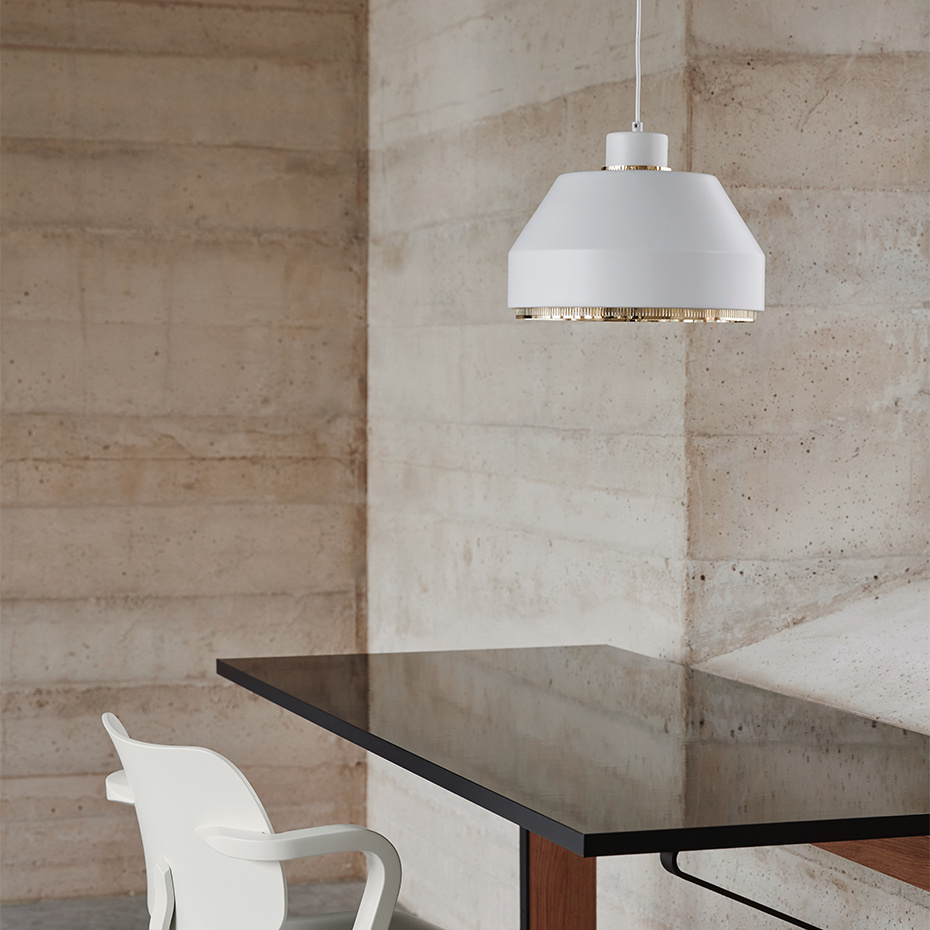 AMA500 Pendel White/Brass-Plated