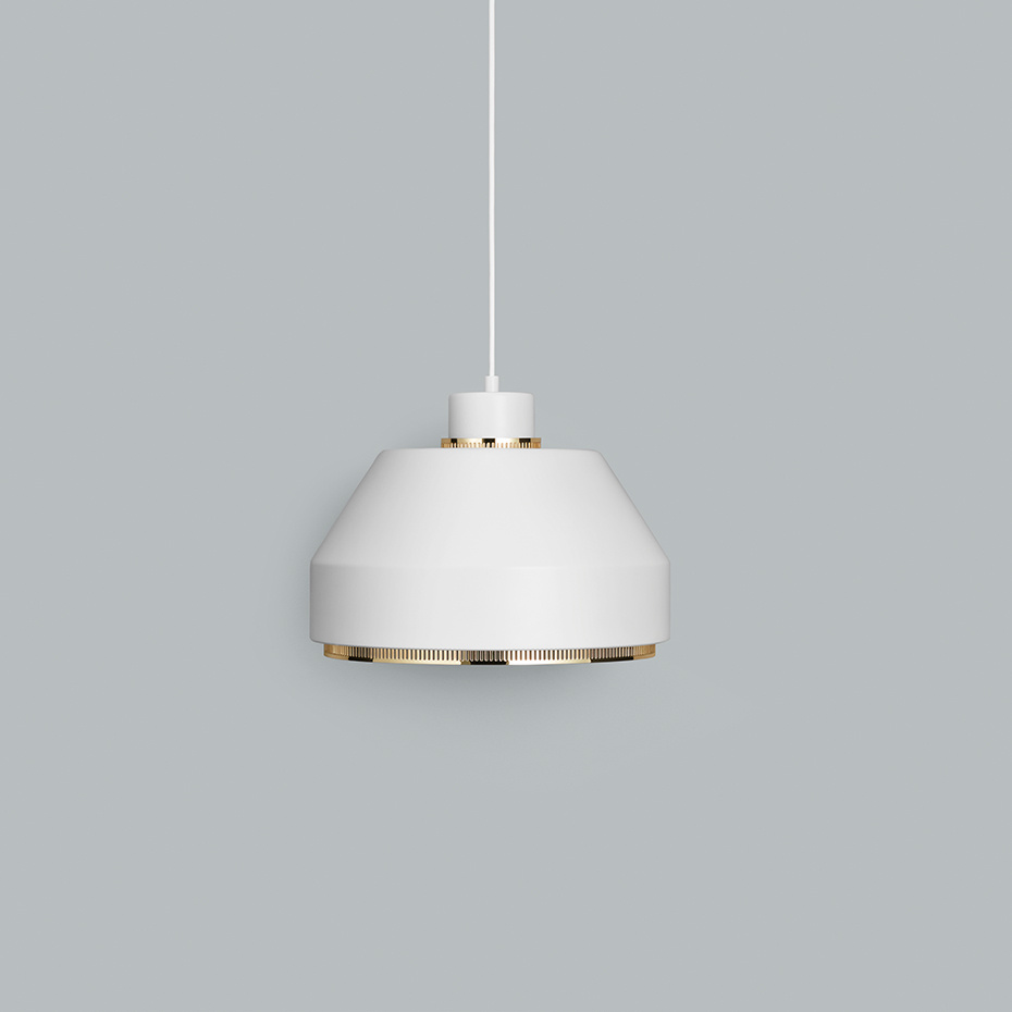 AMA500 Pendel White/Brass-Plated