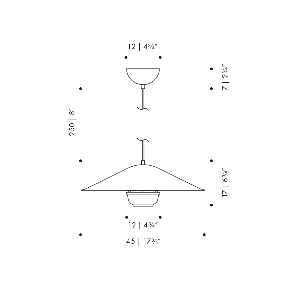 Kori Pendel Dune Shade Deep Matt White
