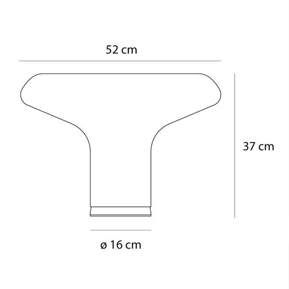 Lesbo Bordslampa Smoked White