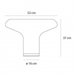 Lesbo Bordslampa Smoked White Lesbo Bordslampa Smoked White