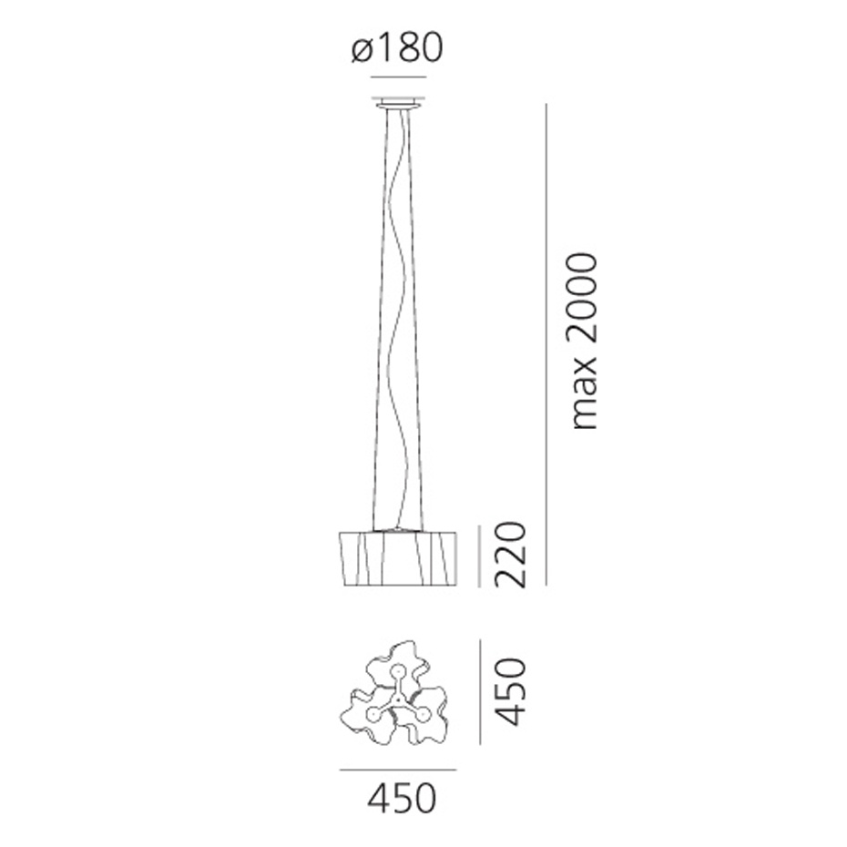 Logico 3x120° Mini Pendel Silk