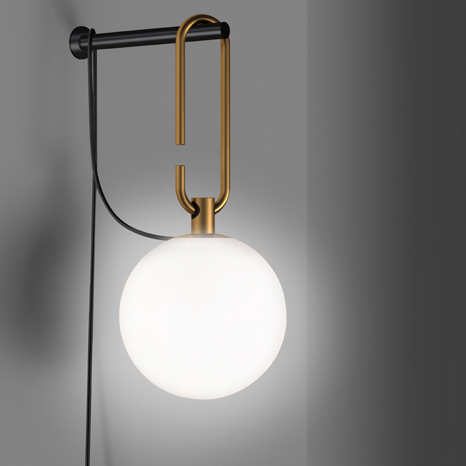 NH Vägglampa Black/Brass