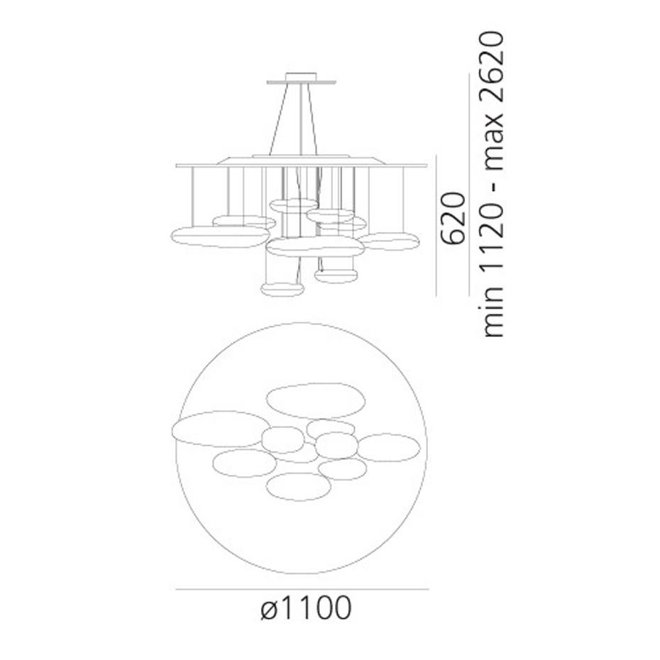 Mercury Pendel Polished Chrome