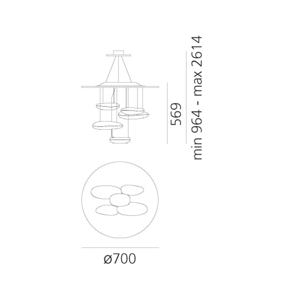 Mercury Mini Pendel Polished Chrome