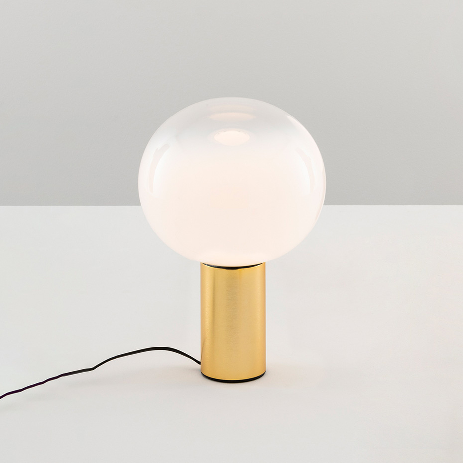 Laguna 26 Bordslampa Transparent Smoked/Satin Brass