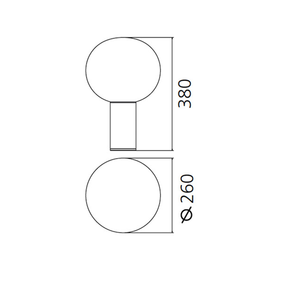 Laguna 26 Bordslampa Transparent Smoked/Satin Brass