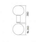 Laguna 26 Bordslampa Transparent Smoked/Satin Brass Laguna 26 Bordslampa Transparent Smoked/Satin Brass