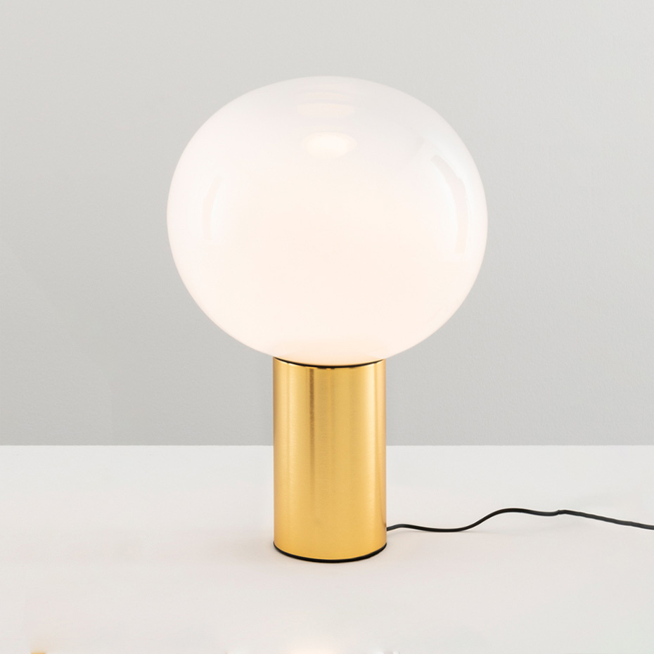 Laguna 37 Bordslampa Transparent Smoked/Satin Brass