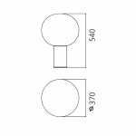 Laguna 37 Bordslampa Transparent Smoked/Satin Brass Laguna 37 Bordslampa Transparent Smoked/Satin Brass