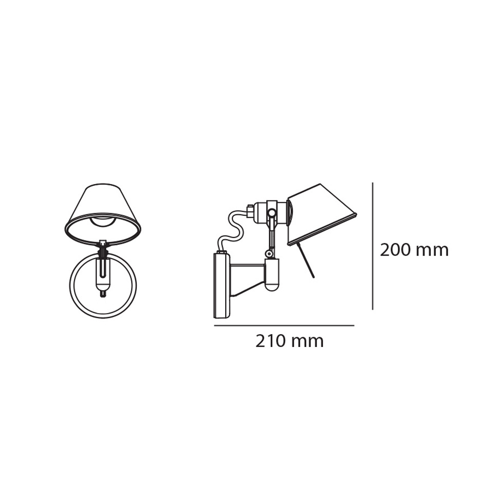 Tolomeo Micro Faretto Vägglampa Aluminium Without Switch