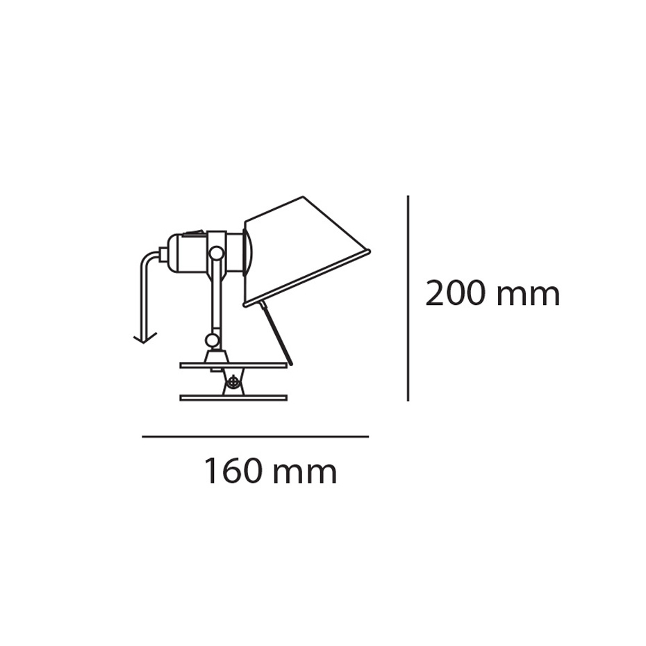 Tolomeo Micro Pinza Klämlampa Aluminium