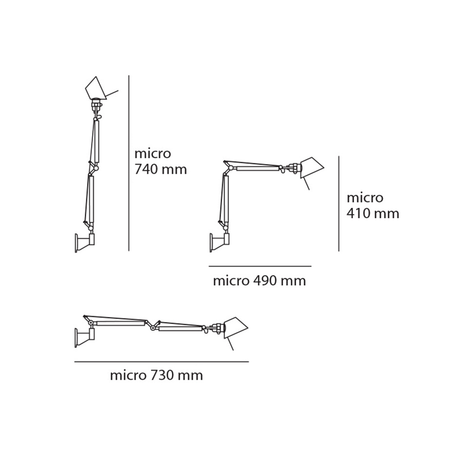 Tolomeo Micro Vägglampa Black
