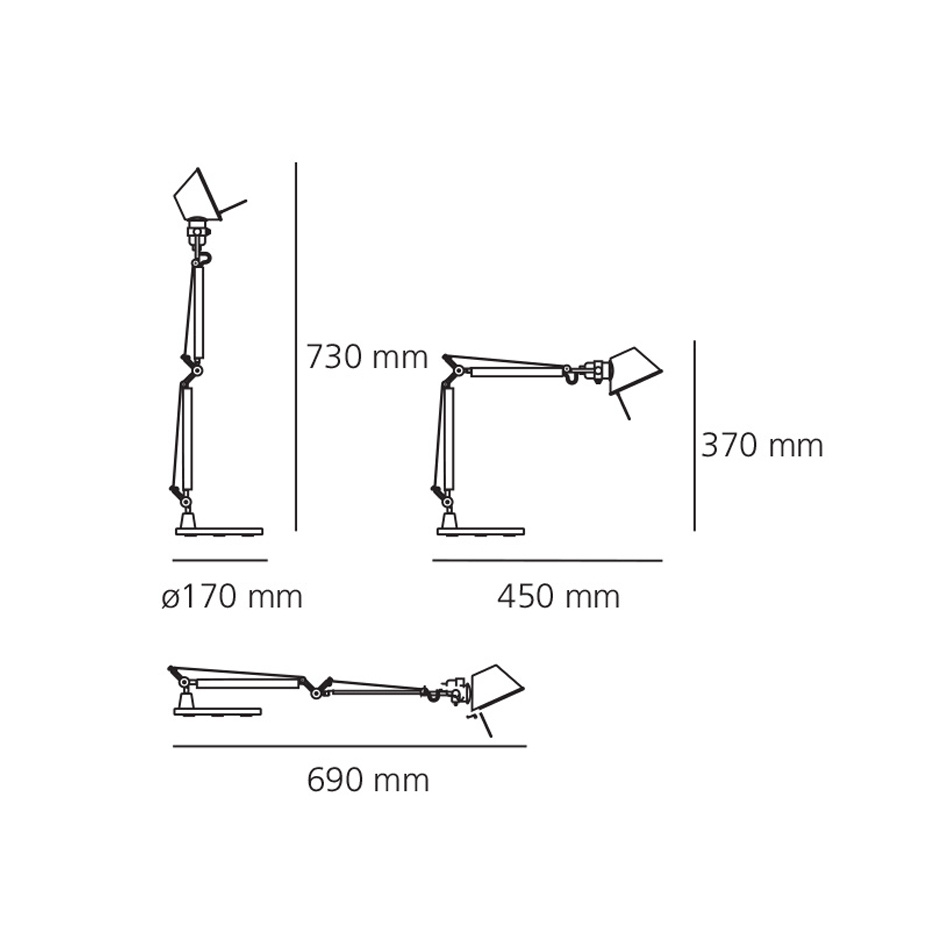 Tolomeo Micro Bordslampa Anodized Blue
