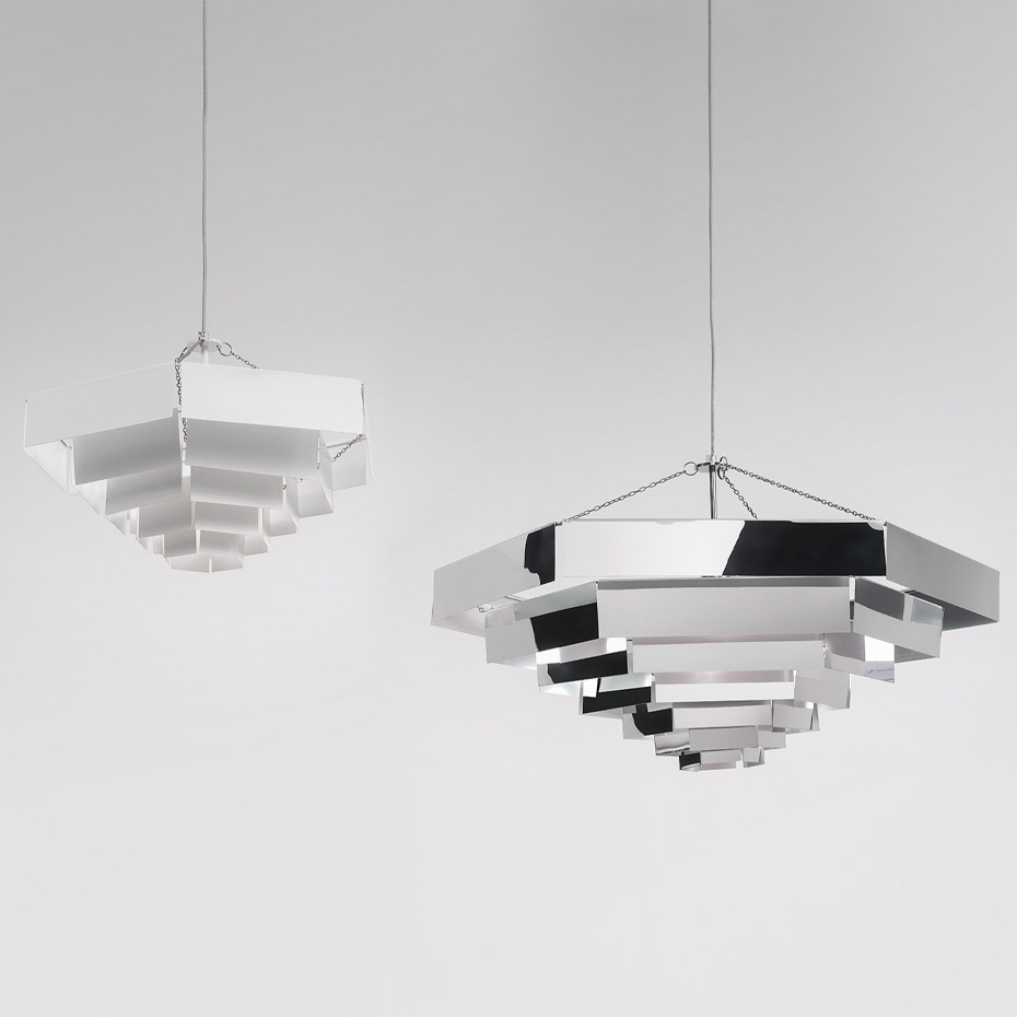 Lampada Esagonale 52 Pendel Aluminum