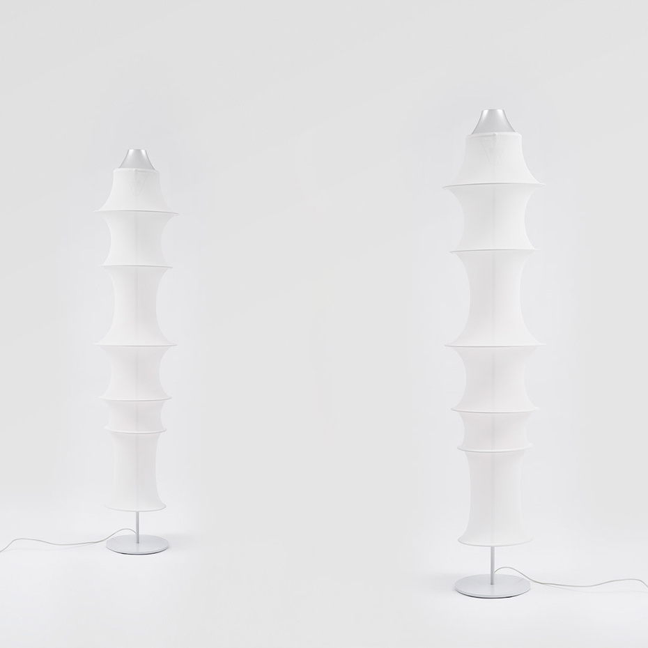 Falkland Golvlampa White/Aluminum Grey