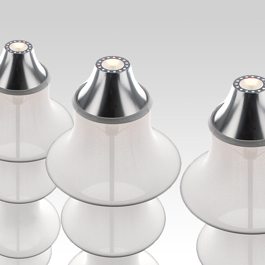 Falkland Golvlampa White/Aluminum Grey