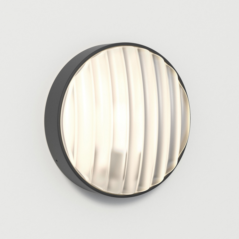 Montreal Round 300 Vägglampa Textured Black