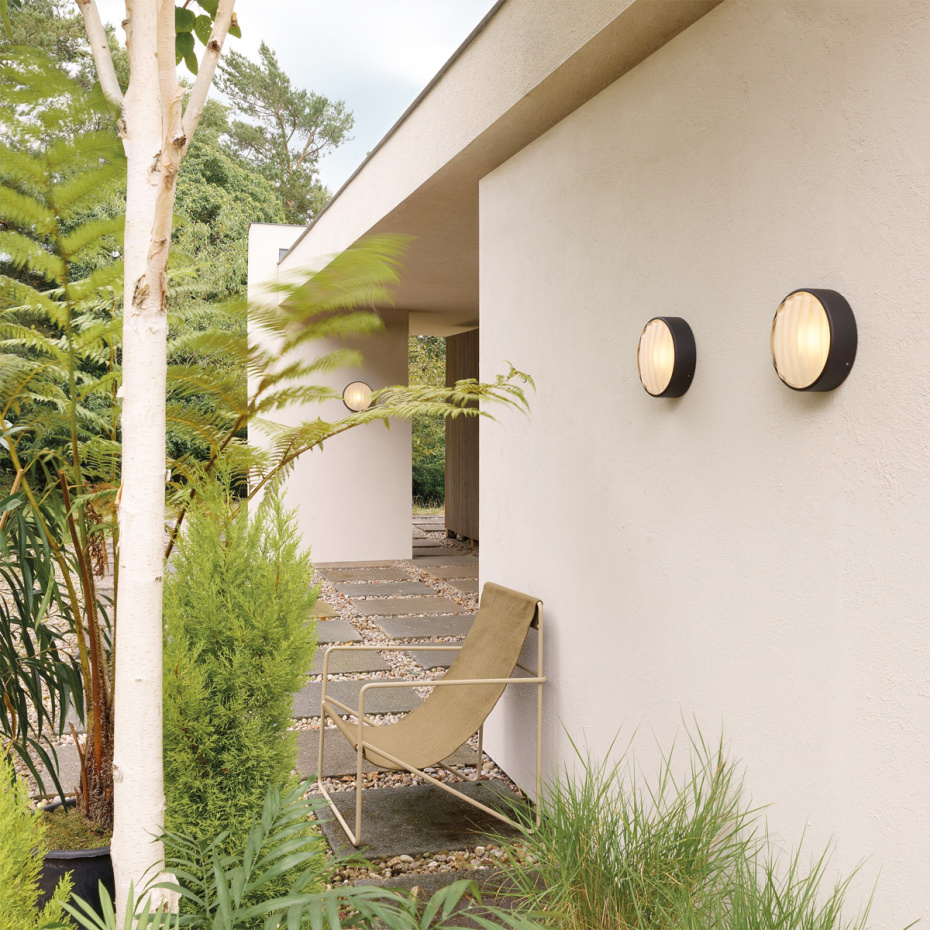 Montreal Round 220 Coastal Vägglampa Brushed Stainless Steel