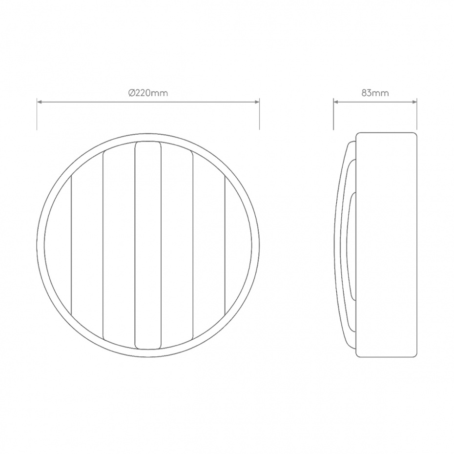 Montreal Round 220 Coastal Vägglampa Brushed Stainless Steel