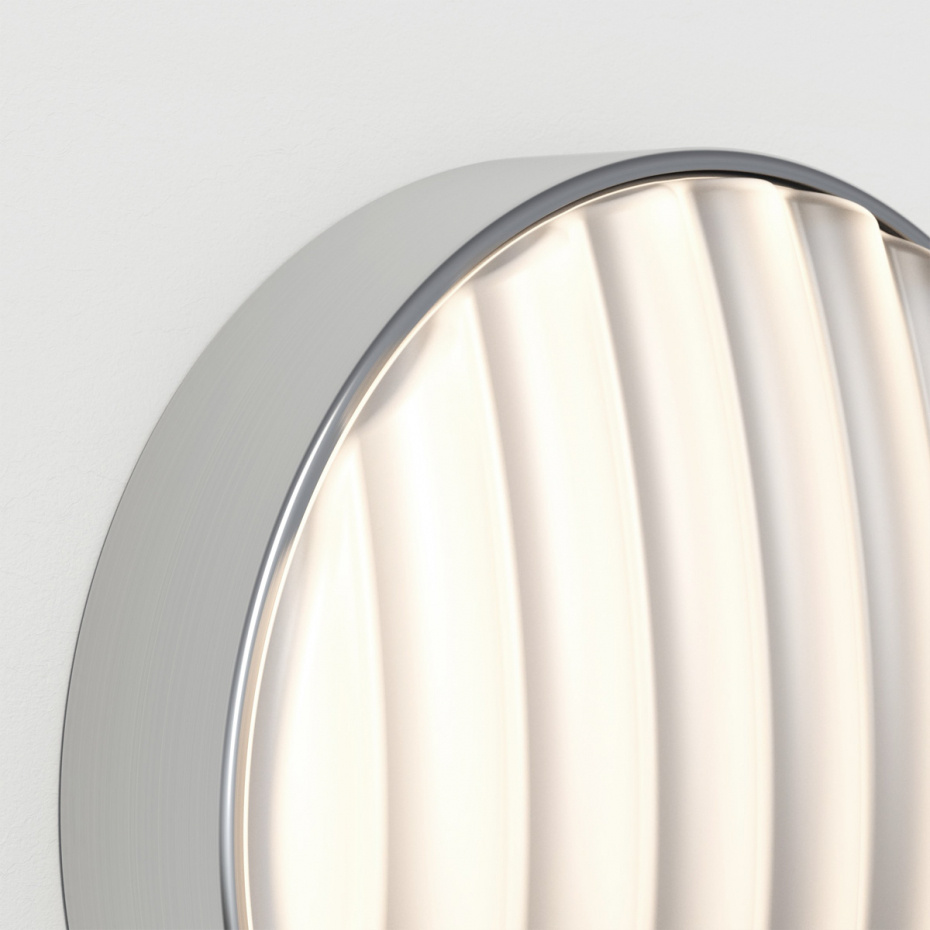 Montreal Round 300 Coastal Vägglampa Brushed Stainless Steel