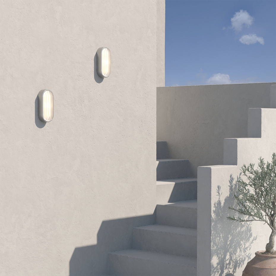 Montreal Oval Coastal Vägglampa Brushed Stainless Steel